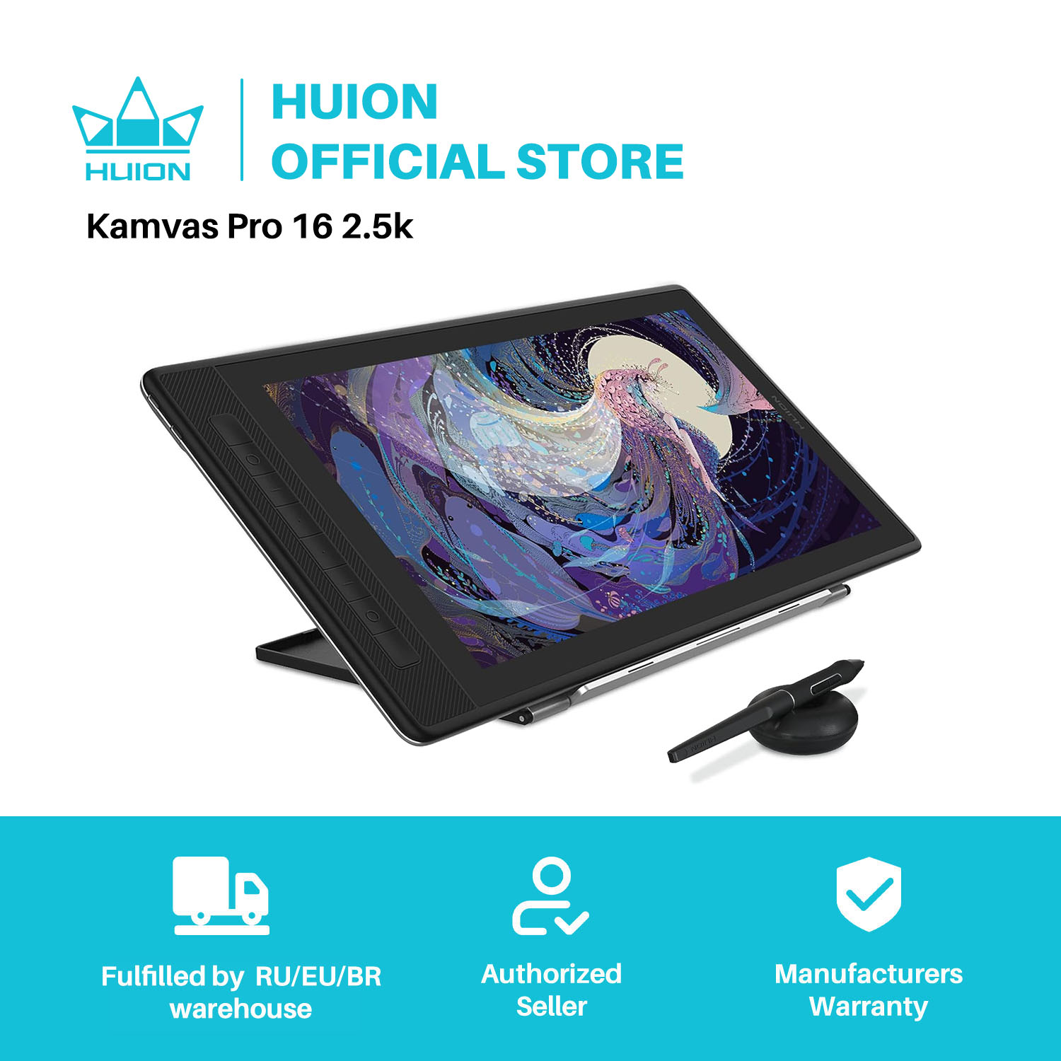 Huion Tablet Accessories - HUION-KAMVAS Pro 16 Tablet de desenho