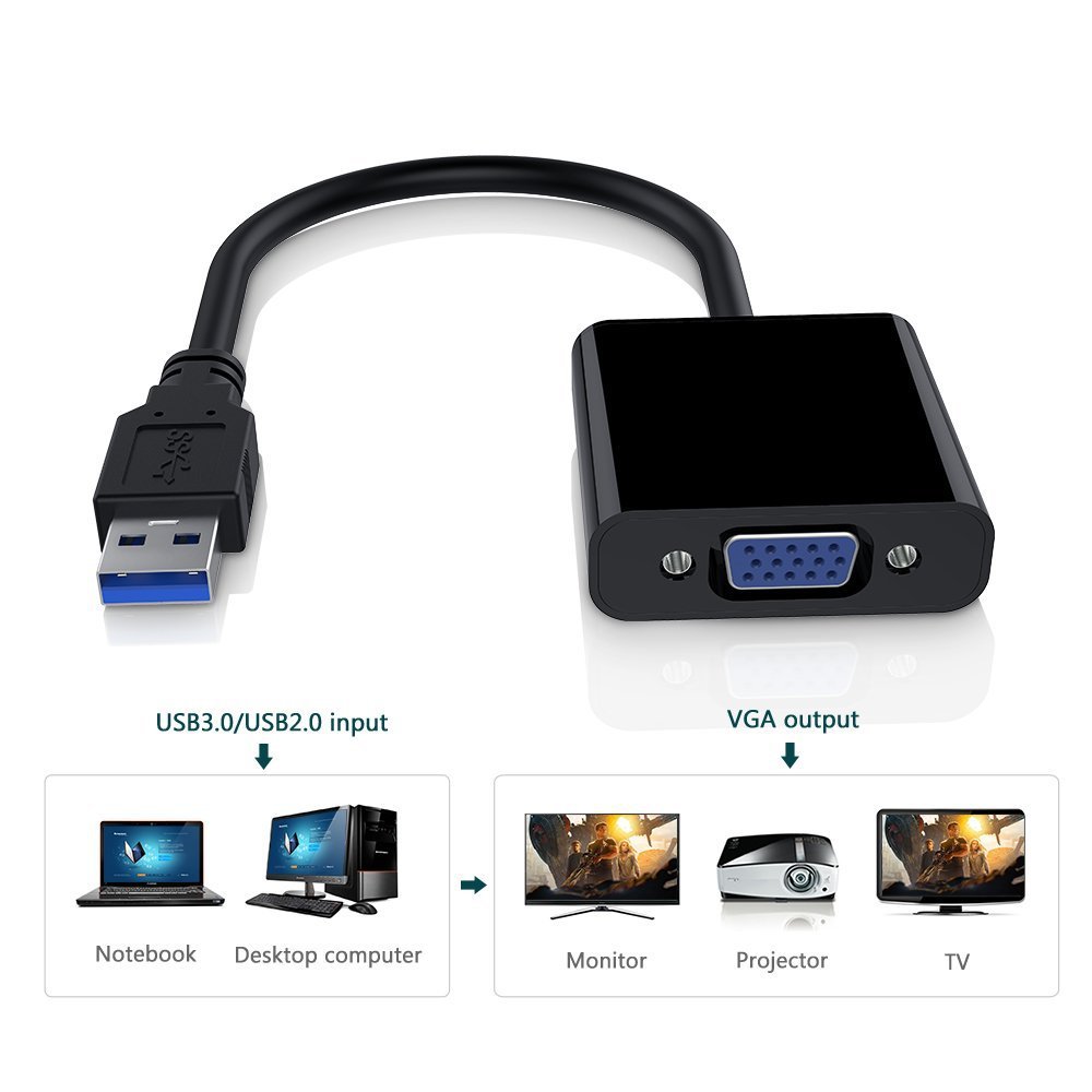 Adaptador USB 3.0 para VGA, co - Tablet Lap Desk avaliação e preço